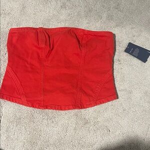 Universal Thread Red Strapless Crop Top